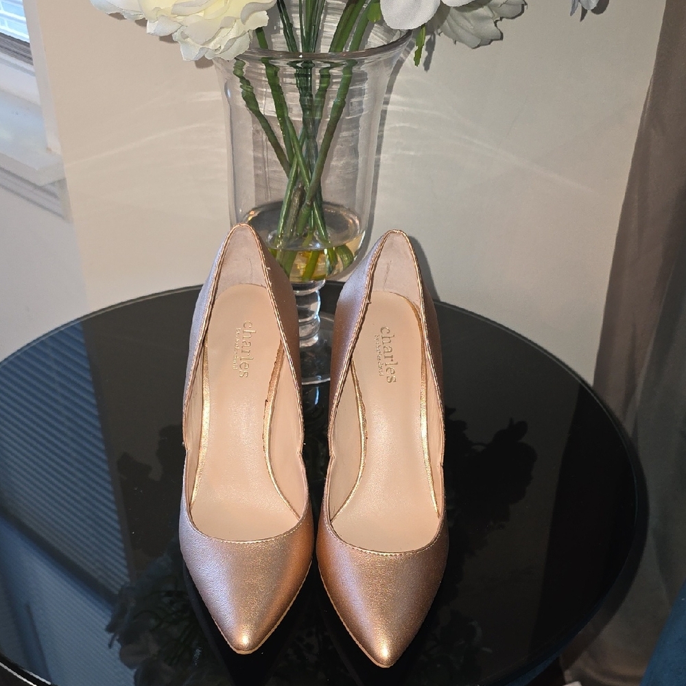 Charles By Charles David Rose Gold Heels